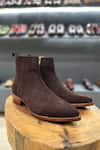 FELLMONGER_Brown Classic Cowboy Zip Boots _Online_at_Aza_Fashions