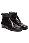 FELLMONGER_Burgundy Brushed Captoe Puffy Boots _Online_at_Aza_Fashions