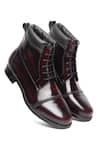 Shop_FELLMONGER_Burgundy Brushed Captoe Puffy Boots 