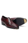 Buy_FELLMONGER_Burgundy Mirror Glossed Patina Norwegian Derby Shoes 