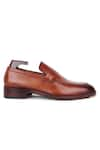 FELLMONGER_Brown Mirror Glossed Penny Loafers _Online_at_Aza_Fashions