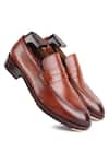 Shop_FELLMONGER_Brown Mirror Glossed Penny Loafers 