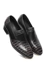 FELLMONGER_Grey Croco Textured Pattern Loafers _Online_at_Aza_Fashions