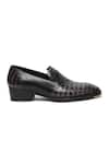 Buy_FELLMONGER_Grey Croco Textured Pattern Loafers _Online_at_Aza_Fashions