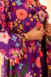 Buy_SSHILPA SAMRIYA_Purple Jacket And Bustier Crepe Hand Embroidered Floral Print With Palazzo Set _Online_at_Aza_Fashions