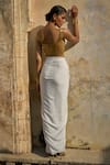 Shop_Dash and Dot_Ivory 100% Polyester Textured Mermaid Skirt _at_Aza_Fashions