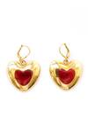 Shop_MAALICIOUS JEWELRY_Red I Heart You Shaped Earrings _at_Aza_Fashions