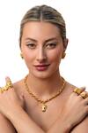 MAALICIOUS JEWELRY_Gold Plated Complicated Anti Tarnish Link Chain _Online_at_Aza_Fashions