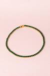 Shop_MAALICIOUS JEWELRY_Green Giselle Stone Embedded Tennis Chain _at_Aza_Fashions