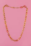 Shop_MAALICIOUS JEWELRY_Pink Enamel Chain _at_Aza_Fashions