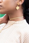 MAALICIOUS JEWELRY_Gold Plated Comtemporary Patti Choker _Online_at_Aza_Fashions