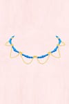 Shop_MAALICIOUS JEWELRY_Blue Bead Embellished Necklace _at_Aza_Fashions