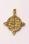 Shop_MAALICIOUS JEWELRY_Gold Plated Mohenjodaro Coin Pendant _Online_at_Aza_Fashions