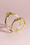 Shop_MAALICIOUS JEWELRY_Gold Plated Mila Carved Splint Ring _at_Aza_Fashions