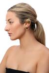 Buy_MAALICIOUS JEWELRY_Gold Plated Crystals, Stones Bhil Tribal Earrings _at_Aza_Fashions