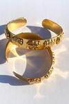 Shop_MAALICIOUS JEWELRY_Gold Plated Elephant Carved Bracelet- Single Pc _at_Aza_Fashions