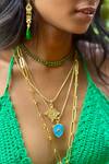 MAALICIOUS JEWELRY_Blue Third Eye Pendant _Online_at_Aza_Fashions