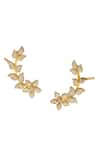 Buy_MAALICIOUS JEWELRY_Gold Plated Zirconia Lulu Embellished Ear Cuffs _Online_at_Aza_Fashions