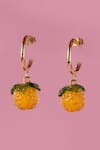 Shop_MAALICIOUS JEWELRY_Orange Tangerine Danglers Handmade Earrings _at_Aza_Fashions