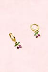 Shop_MAALICIOUS JEWELRY_Pink Cherry Charm Earrings _at_Aza_Fashions