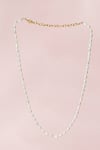 Shop_MAALICIOUS JEWELRY_White Pearl Peony Chain Necklace _at_Aza_Fashions