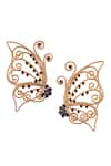 MAALICIOUS JEWELRY_Gold Plated Zirconia Butterfly Wings Earcuff _Online_at_Aza_Fashions