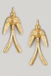 Shop_MAALICIOUS JEWELRY_Gold Plated Drongo Bird Earrings _at_Aza_Fashions