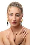 Buy_MAALICIOUS JEWELRY_Gold Plated Beads Swan Tassel Earrings _Online_at_Aza_Fashions