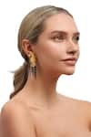 MAALICIOUS JEWELRY_Gold Plated Beads Seahorse Tassel Earrings _Online_at_Aza_Fashions