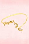 Buy_MAALICIOUS JEWELRY_Gold Plated Alligator Catching Fish Choker _Online_at_Aza_Fashions