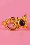 Buy_MAALICIOUS JEWELRY_Black Onyx Panther Filigree Ring _Online_at_Aza_Fashions