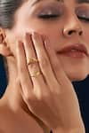 Buy_MAALICIOUS JEWELRY_Gold Plated Baloo Curved Ring _at_Aza_Fashions