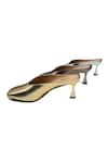 ELLEGANTI_Gold Malkin Mule Calf Leather Heels _at_Aza_Fashions