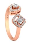 Divine Solitaires Rose Gold Imitation Diamonds 18kt Tear Drop Carved Ring Online at Aza Fashions Divine Solitaires_Rose Gold Imitation Diamonds 18kt Tear Drop Carved Ring_Online_at_Aza_Fashions