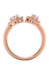 Buy Divine Solitaires Rose Gold Imitation Diamonds 18kt Tear Drop Carved Ring Online at Aza Fashions Buy_Divine Solitaires_Rose Gold Imitation Diamonds 18kt Tear Drop Carved Ring_Online_at_Aza_Fashions