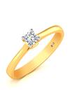 Buy_Divine Solitaires_Yellow Imitation Diamonds 18kt Gold Cluster Embellished Ring_at_Aza_Fashions