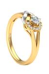 Divine Solitaires Yellow Imitation Diamonds 18kt Gold Bud Design Solitaire Ring Online at Aza Fashions Divine Solitaires_Yellow Imitation Diamonds 18kt Gold Bud Design Solitaire Ring_Online_at_Aza_Fashions