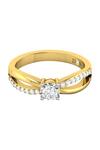 Shop_Divine Solitaires_Yellow Imitation Diamonds 18kt Gold Solitaire Infinity Ring_at_Aza_Fashions