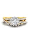 Shop_Divine Solitaires_Yellow Diamonds 18kt Gold Halo Solitaire Wave Ring_at_Aza_Fashions
