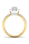 Buy_Divine Solitaires_Yellow Diamonds Solitaire Halo Multi Split Ring _Online_at_Aza_Fashions