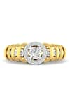 Shop_Divine Solitaires_Yellow Diamonds Halo Solitaire Loop Ring _at_Aza_Fashions