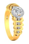 Divine Solitaires_Yellow Diamonds Halo Solitaire Loop Ring _Online_at_Aza_Fashions