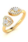 Buy_Divine Solitaires_Yellow Diamonds Studded Open Ring _at_Aza_Fashions