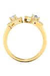 Buy_Divine Solitaires_Yellow Diamonds 18kt Gold Studded Open Ring _Online_at_Aza_Fashions