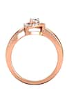 Buy_Divine Solitaires_Rose Gold Diamonds Ellipse Multi Shank Ring _Online_at_Aza_Fashions