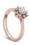 Divine Solitaires_Rose Gold Diamond 18kt Encrusted Ring _Online_at_Aza_Fashions