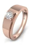 Buy_Divine Solitaires_Rose Gold Diamond Encrusted Ring _at_Aza_Fashions