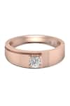 Shop_Divine Solitaires_Rose Gold Diamond Encrusted Ring _at_Aza_Fashions