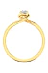 Buy_Divine Solitaires_Yellow Diamond 18kt Gold Round Encrusted Ring _Online_at_Aza_Fashions