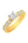 Buy_Divine Solitaires_Yellow Diamond Round Cut Studded Ring _at_Aza_Fashions